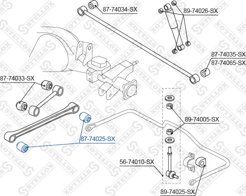 Stellox 87-74025-SX - Сайлентблок, рычаг подвески колеса autodnr.net