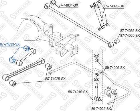 Stellox 87-74033-SX - Сайлентблок, важеля підвіски колеса autocars.com.ua