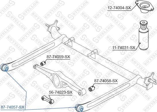 Stellox 87-74057-SX - Сайлентблок, рычаг подвески колеса autodnr.net