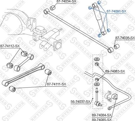 Stellox 87-74091-SX - Втулка амортизатора, подушка autocars.com.ua