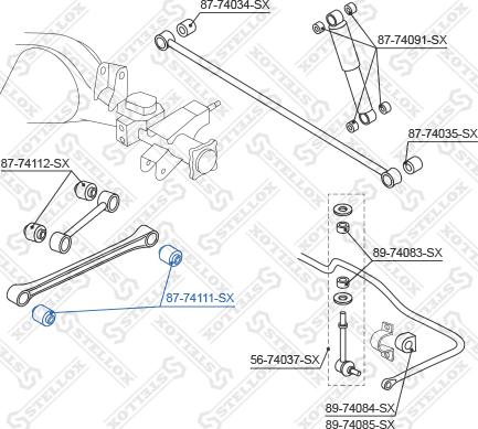 Stellox 87-74111-SX - Сайлентблок, рычаг подвески колеса autodnr.net