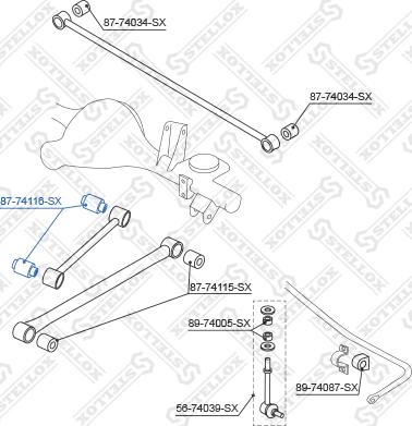 Stellox 87-74116-SX - Сайлентблок, рычаг подвески колеса autodnr.net