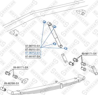 Stellox 87-98112-SX - Сайлентблок, важеля підвіски колеса autocars.com.ua