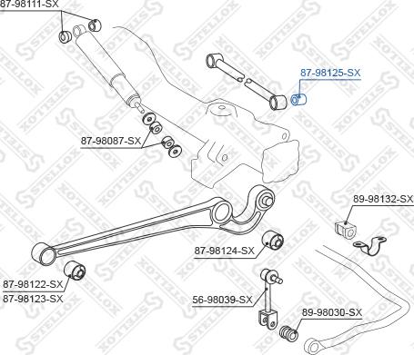 Stellox 87-98125-SX - Сайлентблок, важеля підвіски колеса autocars.com.ua