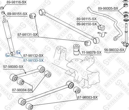 Stellox 87-98133-SX - Сайлентблок, важеля підвіски колеса autocars.com.ua