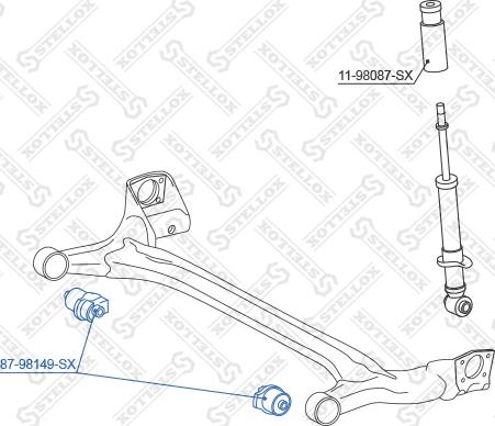 Stellox 87-98149-SX - Сайлентблок, важеля підвіски колеса autocars.com.ua