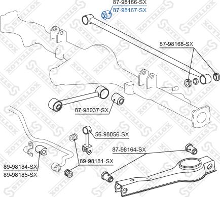 Stellox 87-98167-SX - Сайлентблок, важеля підвіски колеса autocars.com.ua