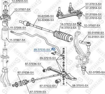 Stellox 89-37035-SX - Втулка, стабилизатор avtokuzovplus.com.ua