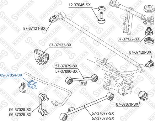 Stellox 89-37054-SX - Втулка, стабілізатор autocars.com.ua