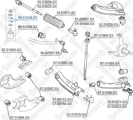 Stellox 89-51034-SX - Втулка, стабилизатор avtokuzovplus.com.ua