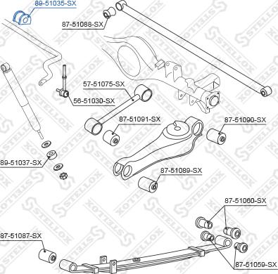 Stellox 89-51035-SX - Втулка, стабілізатор autocars.com.ua