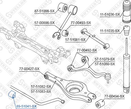 Stellox 89-51041-SX - Втулка, стабілізатор autocars.com.ua