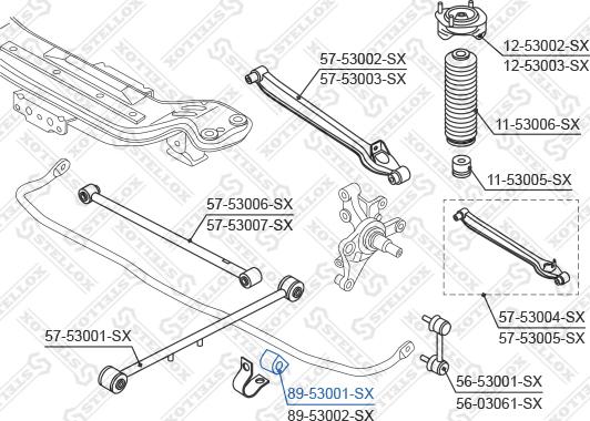 Stellox 89-53001-SX - Втулка, стабілізатор autocars.com.ua