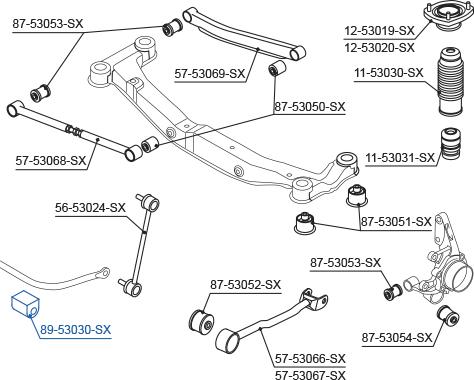 Stellox 89-53030-SX - Втулка, стабілізатор autocars.com.ua