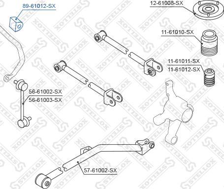 Stellox 89-61012-SX - Втулка, стабілізатор autocars.com.ua