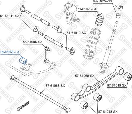 Stellox 89-61025-SX - Втулка, стабілізатор autocars.com.ua