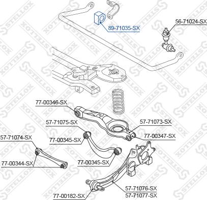 Stellox 89-71035-SX - Втулка, стабілізатор autocars.com.ua