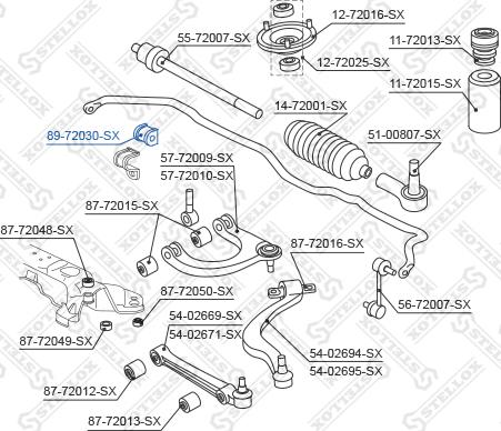 Stellox 89-72030-SX - Втулка, стабилизатор avtokuzovplus.com.ua