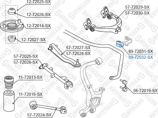 Stellox 89-72032-SX - Втулка, стабилизатор avtokuzovplus.com.ua