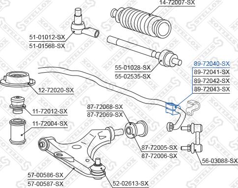 Stellox 89-72040-SX - Втулка, стабілізатор autocars.com.ua