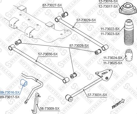 Stellox 89-73016-SX - Втулка, стабілізатор autocars.com.ua