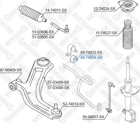 Stellox 89-74034-SX - Втулка, стабілізатор autocars.com.ua