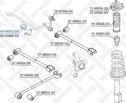 Stellox 89-98003-SX - Втулка, стабілізатор autocars.com.ua