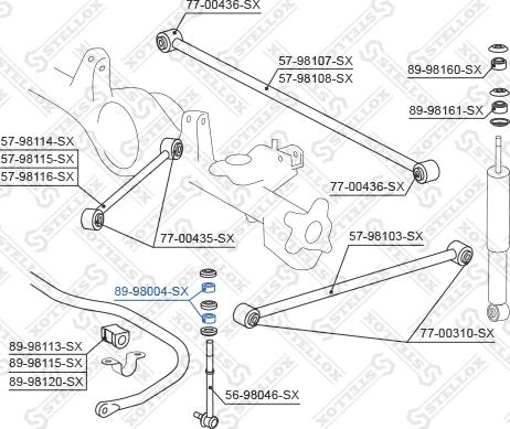 Stellox 89-98004-SX - Втулка, стабілізатор autocars.com.ua