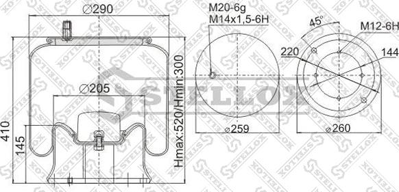 Stellox 90-00811-SX - Кожух пневматической рессоры avtokuzovplus.com.ua