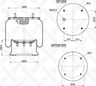 Stellox 90-08101-SX - Кожух пневматичної ресори autocars.com.ua