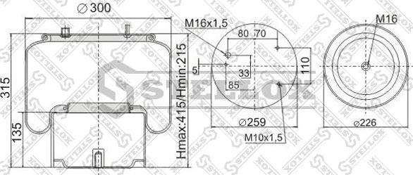 Stellox 90-08361-SX - Кожух пневматической рессоры autodnr.net