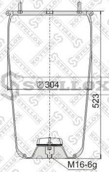 Stellox 90-08810-SX - Кожух пневматичної ресори autocars.com.ua