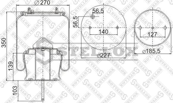 Stellox 90-30304-SX - Кожух пневматичної ресори autocars.com.ua