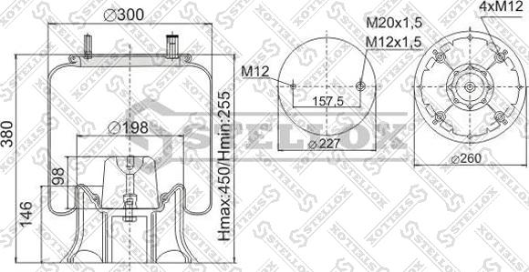 Stellox 90-41562-SX - Кожух пневматичної ресори autocars.com.ua