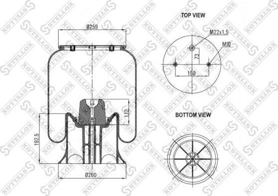 Stellox 90-41582-SX - Кожух пневматической рессоры avtokuzovplus.com.ua