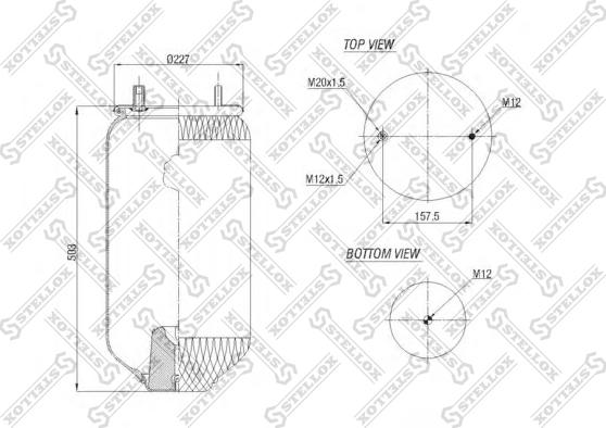 Stellox 90-41590-SX - Кожух пневматичної ресори autocars.com.ua