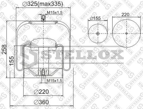 Stellox 90-47373-SX - Кожух пневматичної ресори autocars.com.ua