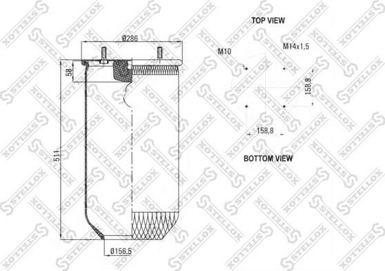 Stellox 90-48130-SX - Кожух пневматичної ресори autocars.com.ua