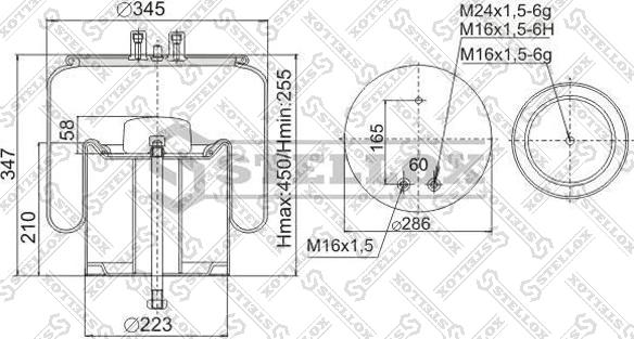 Stellox 90-49111-SX - Кожух пневматичної ресори autocars.com.ua