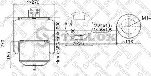 Stellox 90-78041-SX - Кожух пневматической рессоры avtokuzovplus.com.ua