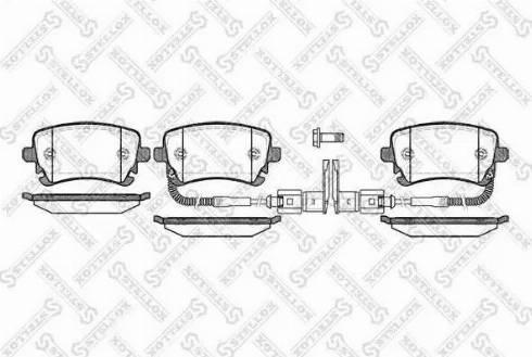 Stellox 908 002L-SX - Гальмівні колодки, дискові гальма autocars.com.ua