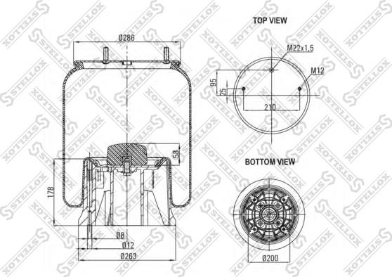 Stellox 90-92924-SX - Кожух пневматической рессоры avtokuzovplus.com.ua