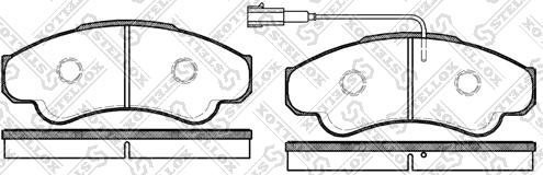 Stellox 971 001L-SX - Гальмівні колодки, дискові гальма autocars.com.ua