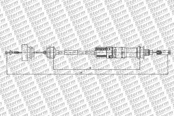 Storm 1101131 - Трос, управління зчепленням autocars.com.ua