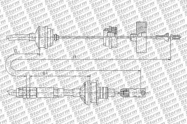 Storm 1101381 - Трос, управління зчепленням autocars.com.ua