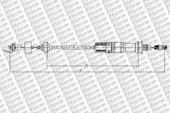 Storm 1101411 - Трос, управління зчепленням autocars.com.ua