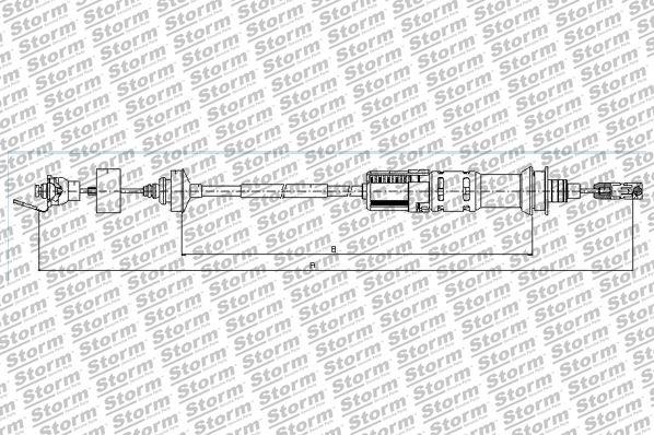 Storm 1101441 - Трос, управління зчепленням autocars.com.ua