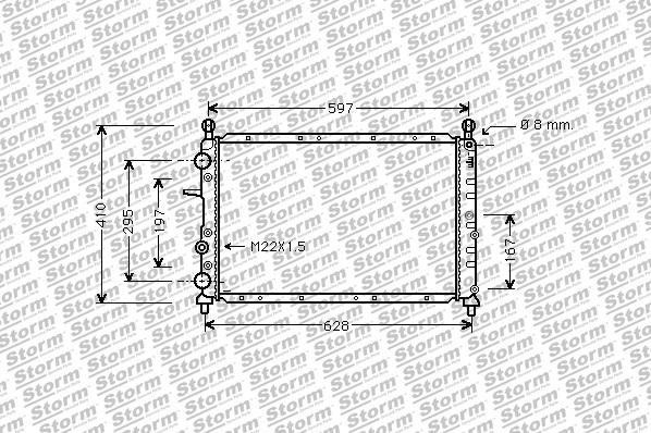 Storm 143701 - Радіатор, охолодження двигуна autocars.com.ua