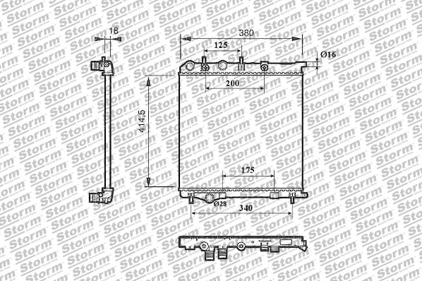 Storm 21206 - Радіатор, охолодження двигуна autocars.com.ua