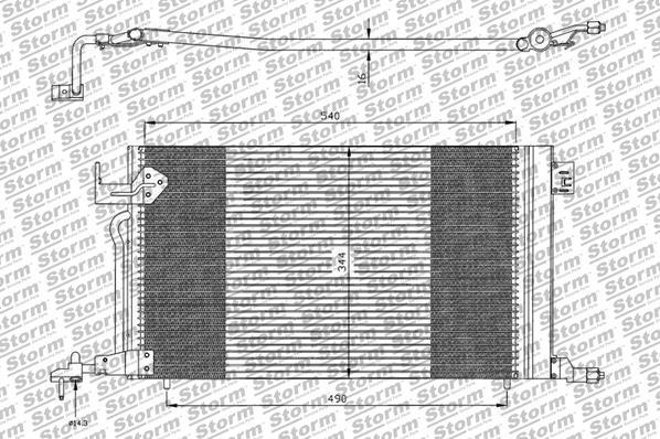 Storm 28502 - Конденсатор, кондиціонер autocars.com.ua
